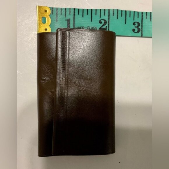 Vintage AMITY key case holds 6 brown cowhide - Picture 8 of 9
